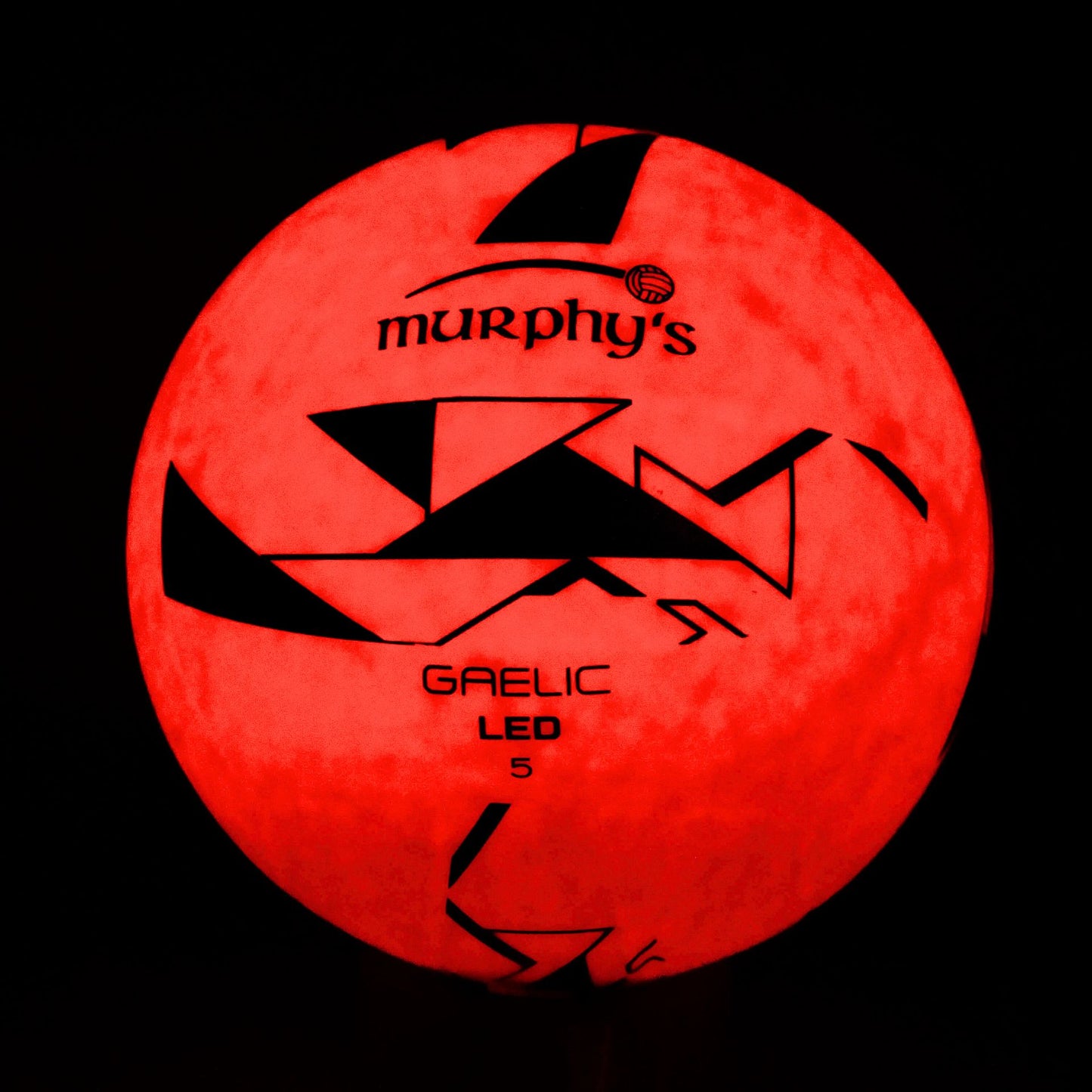 Murphy's LED Light up Gaelic Football - Fluo Orange/Black - Ball Size 5