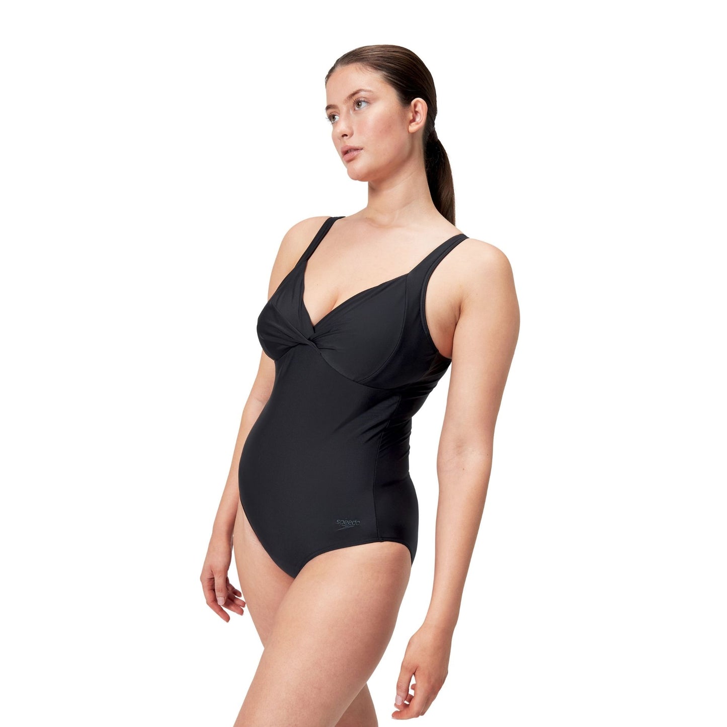 Speedo Cross Knot Shaping 1 Piece Swimsuit - Black