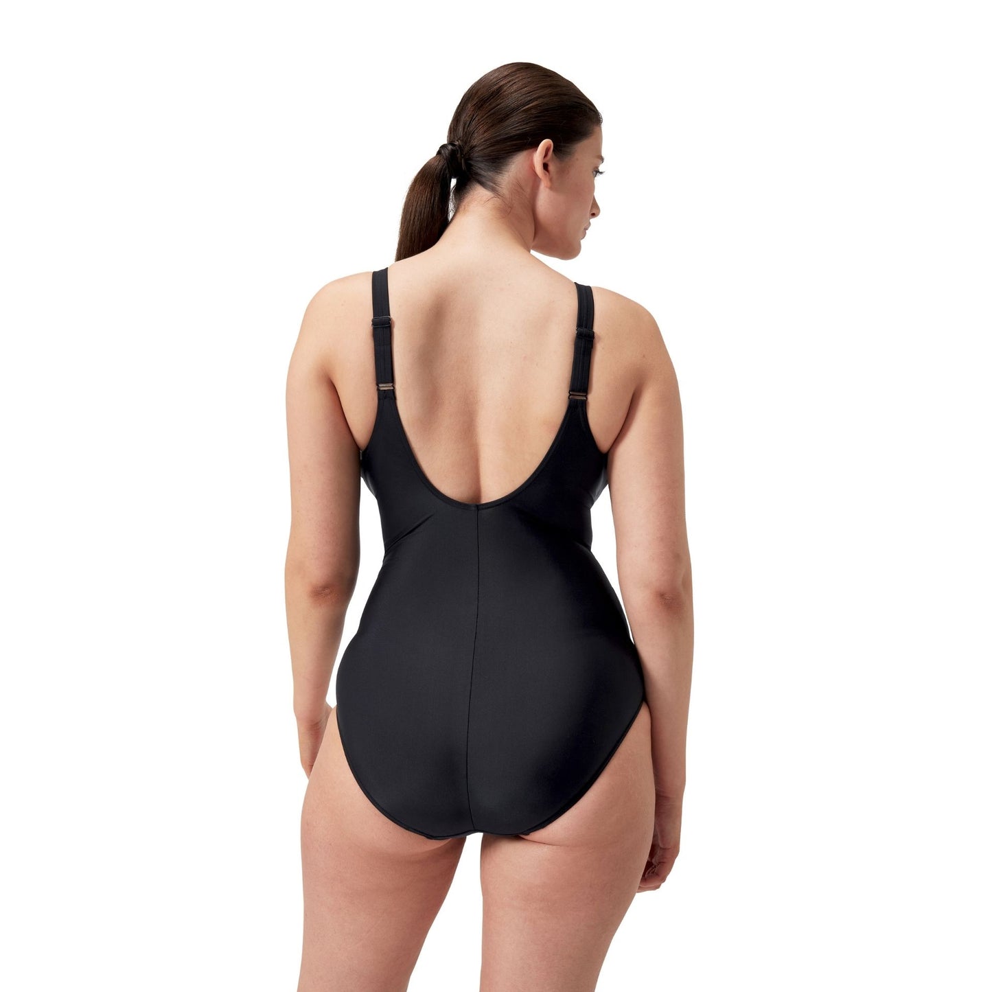 Speedo Cross Knot Shaping 1 Piece Swimsuit - Black