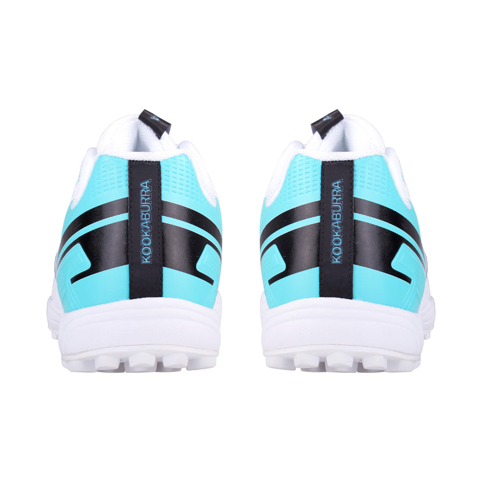Kookaburra KC 3.0 Rubber Cricket Shoes - White/Aqua - UK Shoe 10