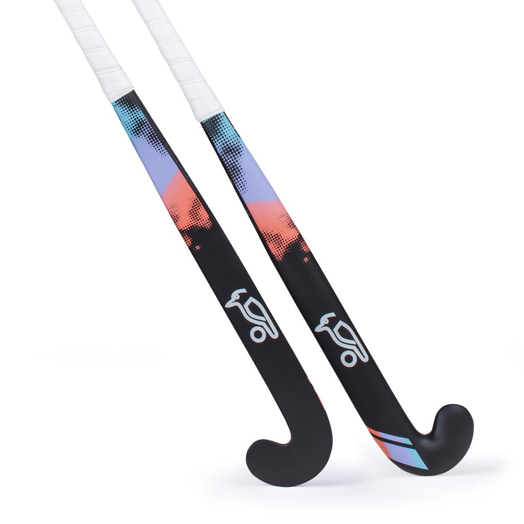 Kookaburra Echo L-Bow Hockey Stick - Black/Multi