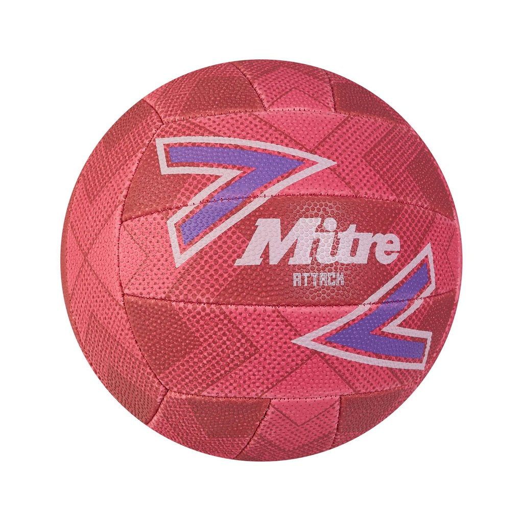 Mitre Attack Netball - Pink/Purple/White