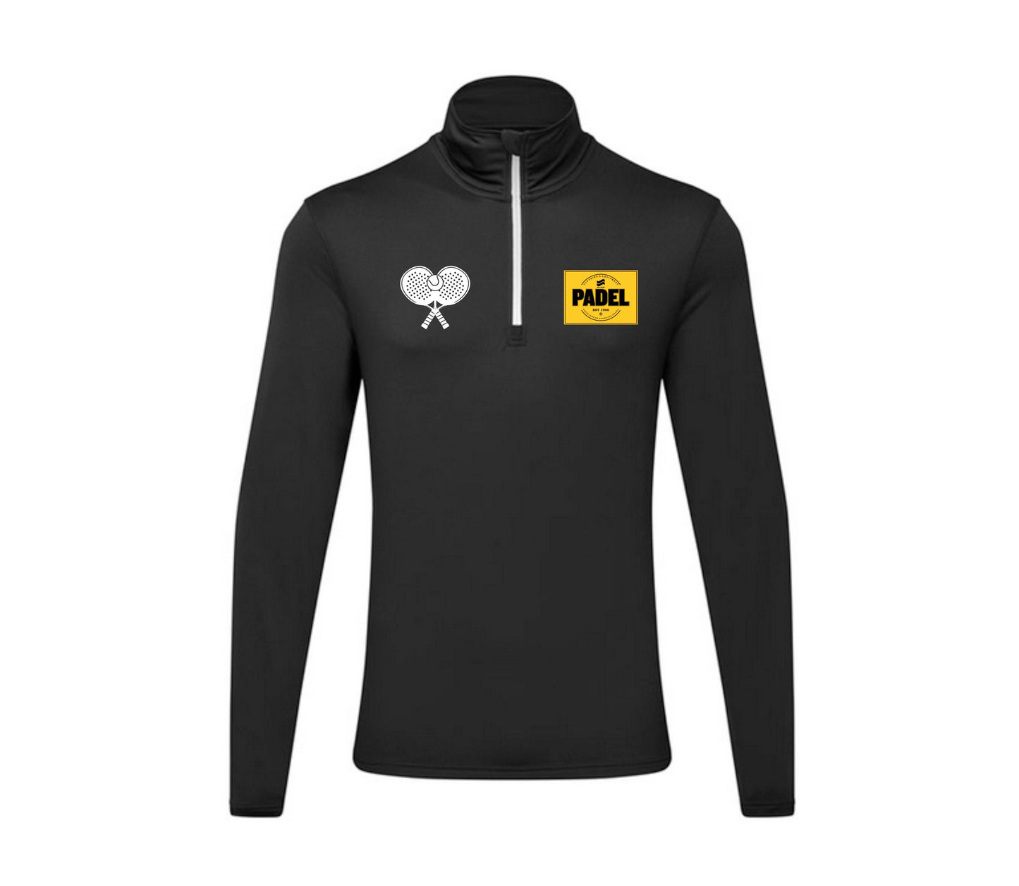 Seer S-Dri Padel 1/4 Zip Top - Black/White