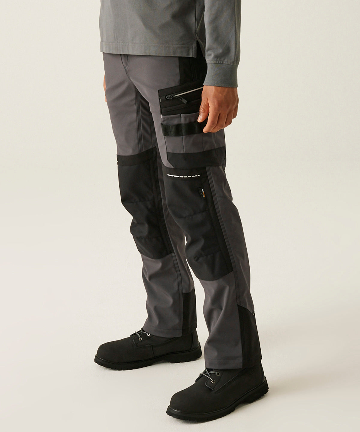 Regatta Professional RG632 4-Tex stretch holster trousers - Slate Grey/Black