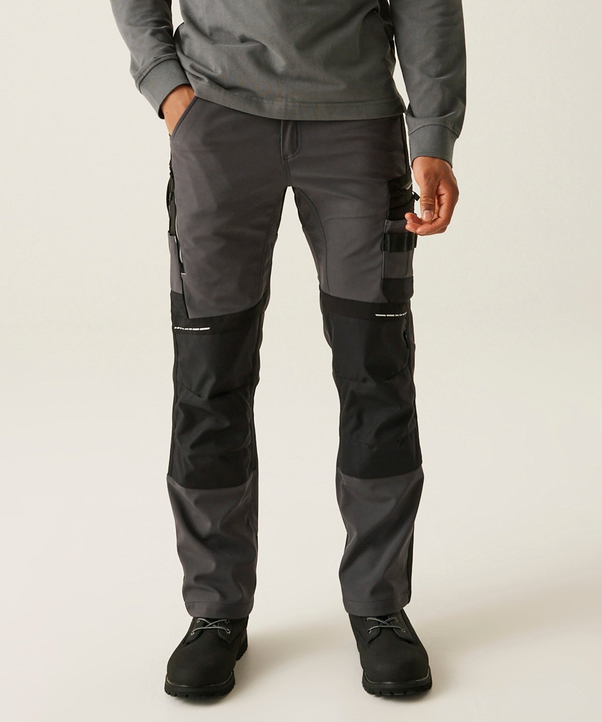 Regatta Professional RG632 4-Tex stretch holster trousers - Slate Grey/Black