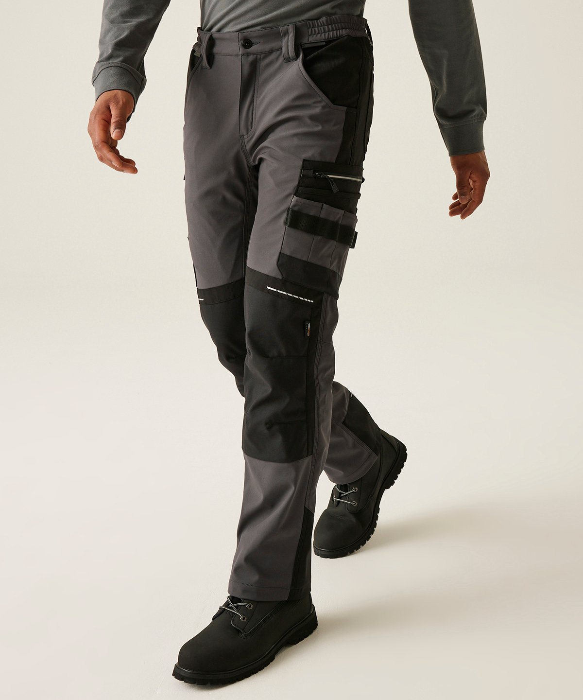 Regatta Professional RG632 4-Tex stretch holster trousers - Slate Grey/Black