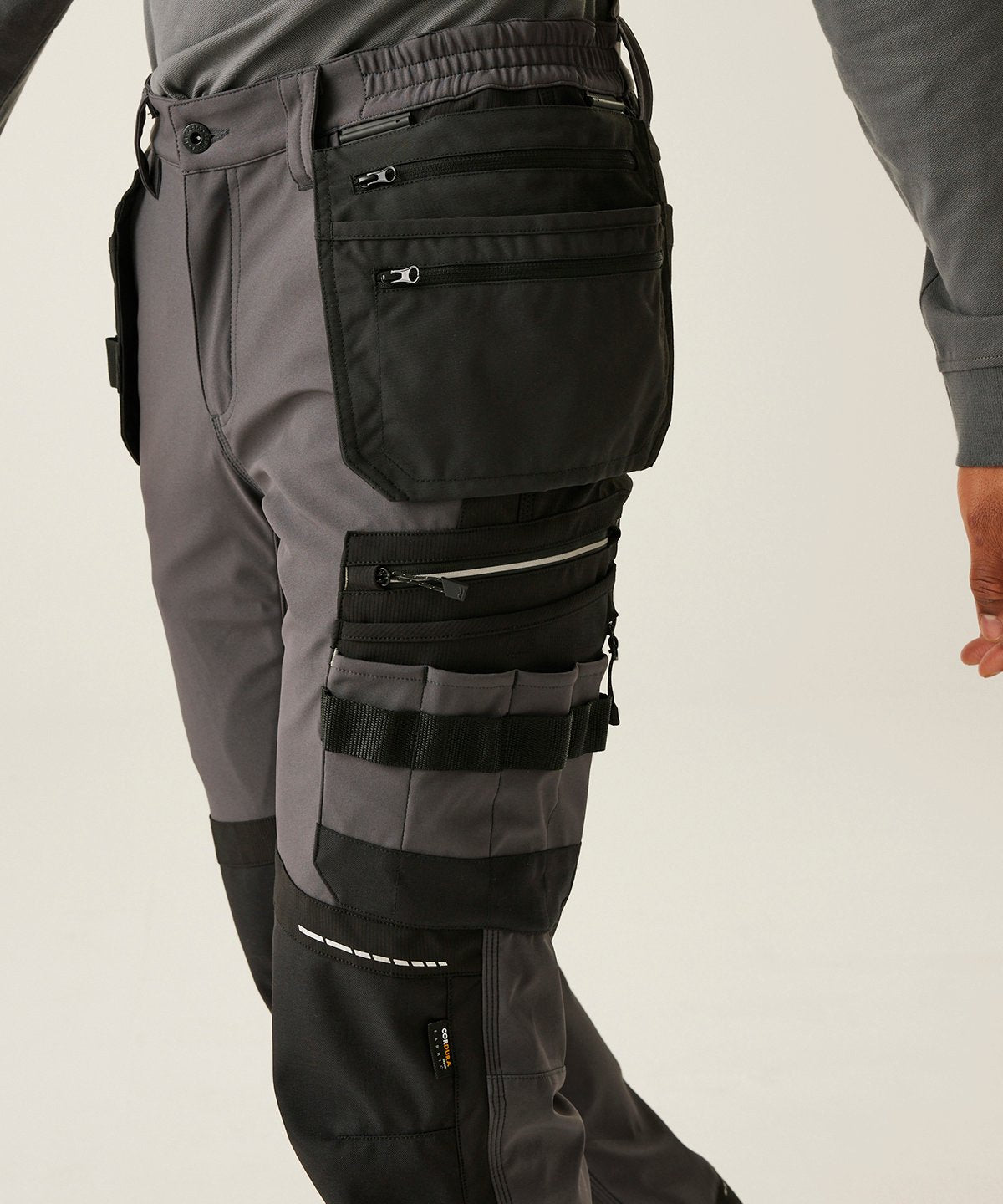 Regatta Professional RG632 4-Tex stretch holster trousers - Slate Grey/Black