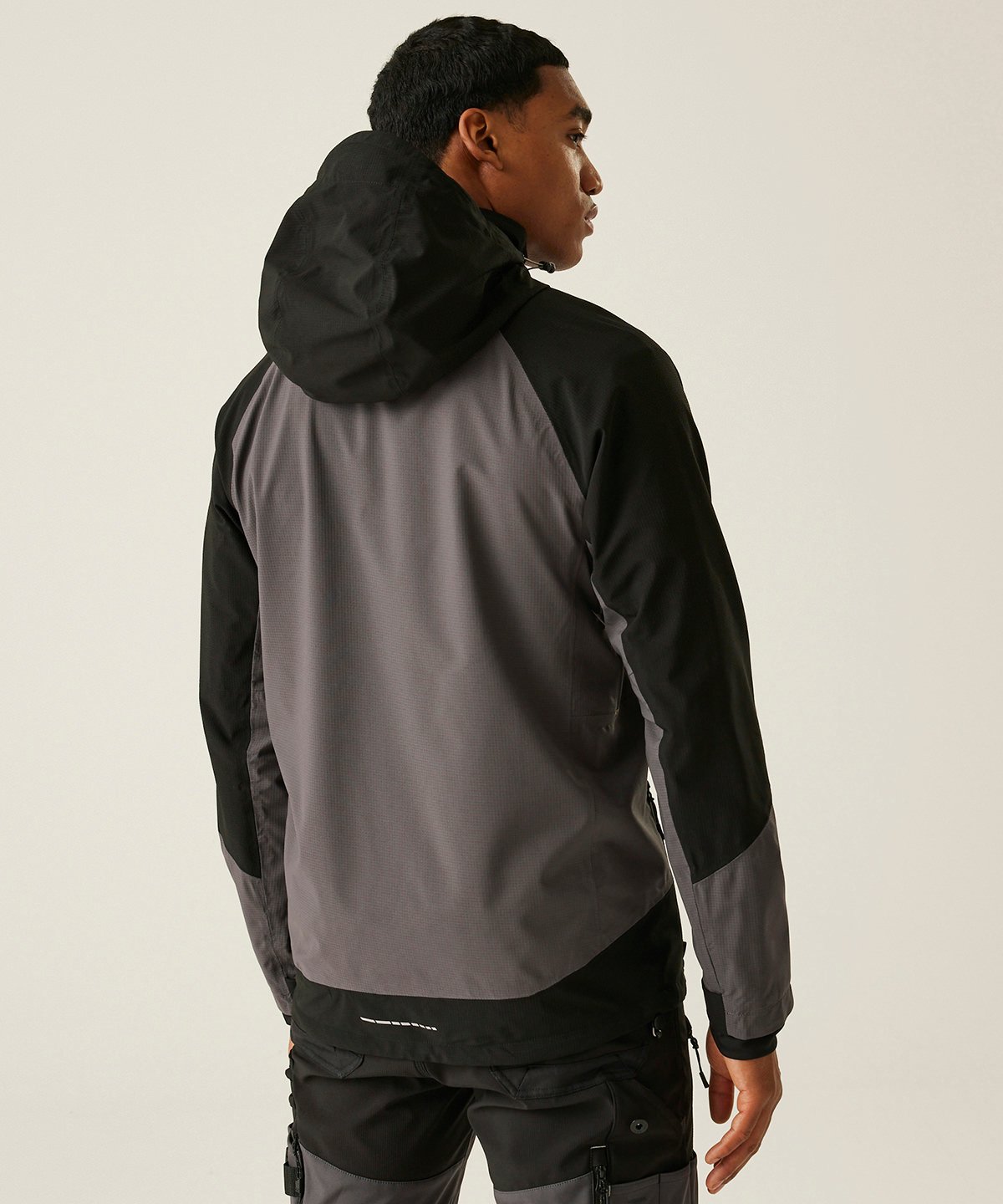 Regatta Professional RG633 4-Tex stretch waterproof shell jacket - Slate Grey/Black