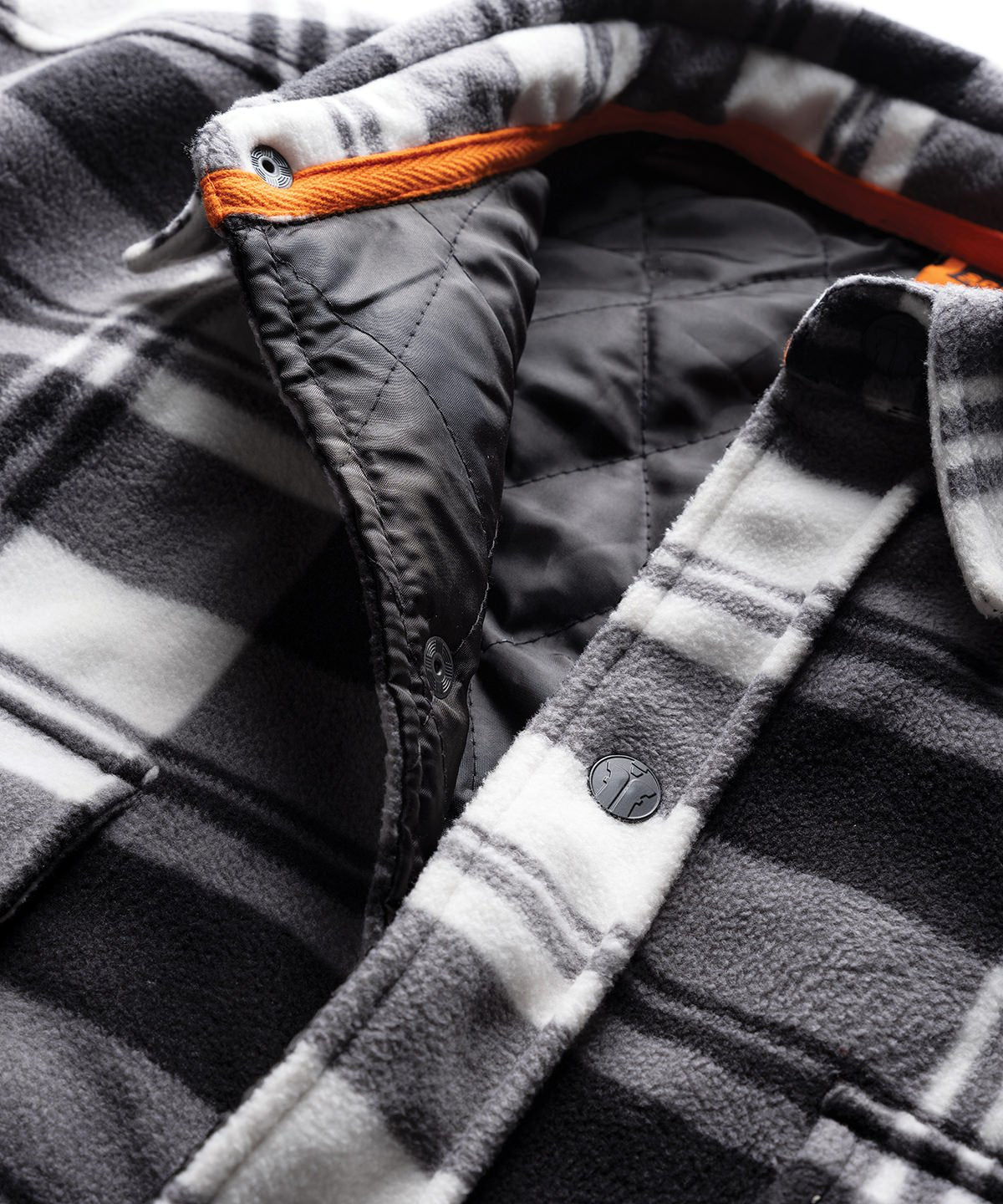 Scruffs SH053 Worker padded checked shirt - Black/White