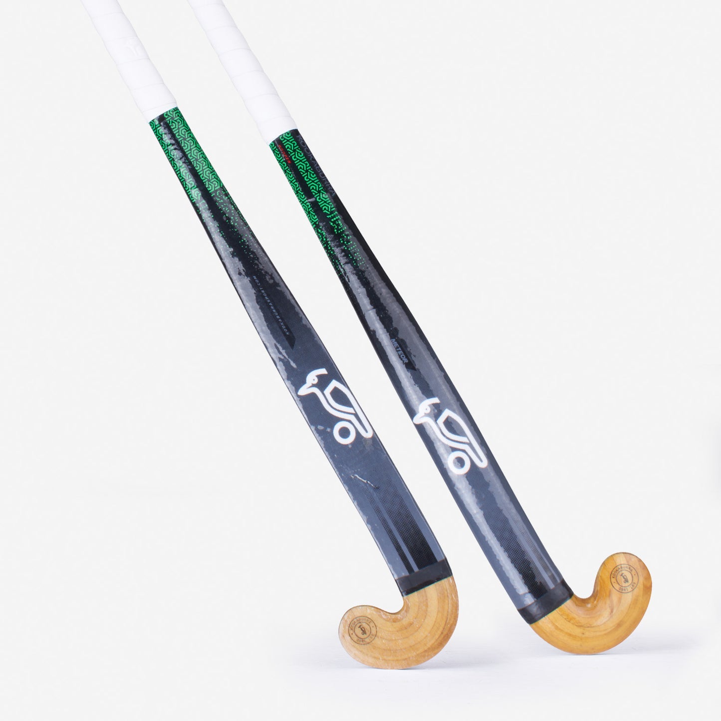 Kookaburra Meteor Wooden Hockey Stick - Black/Green
