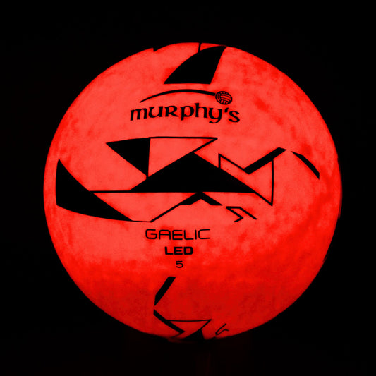 Murphy's LED Light up Gaelic Football - Fluo Orange/Black - Ball Size 5