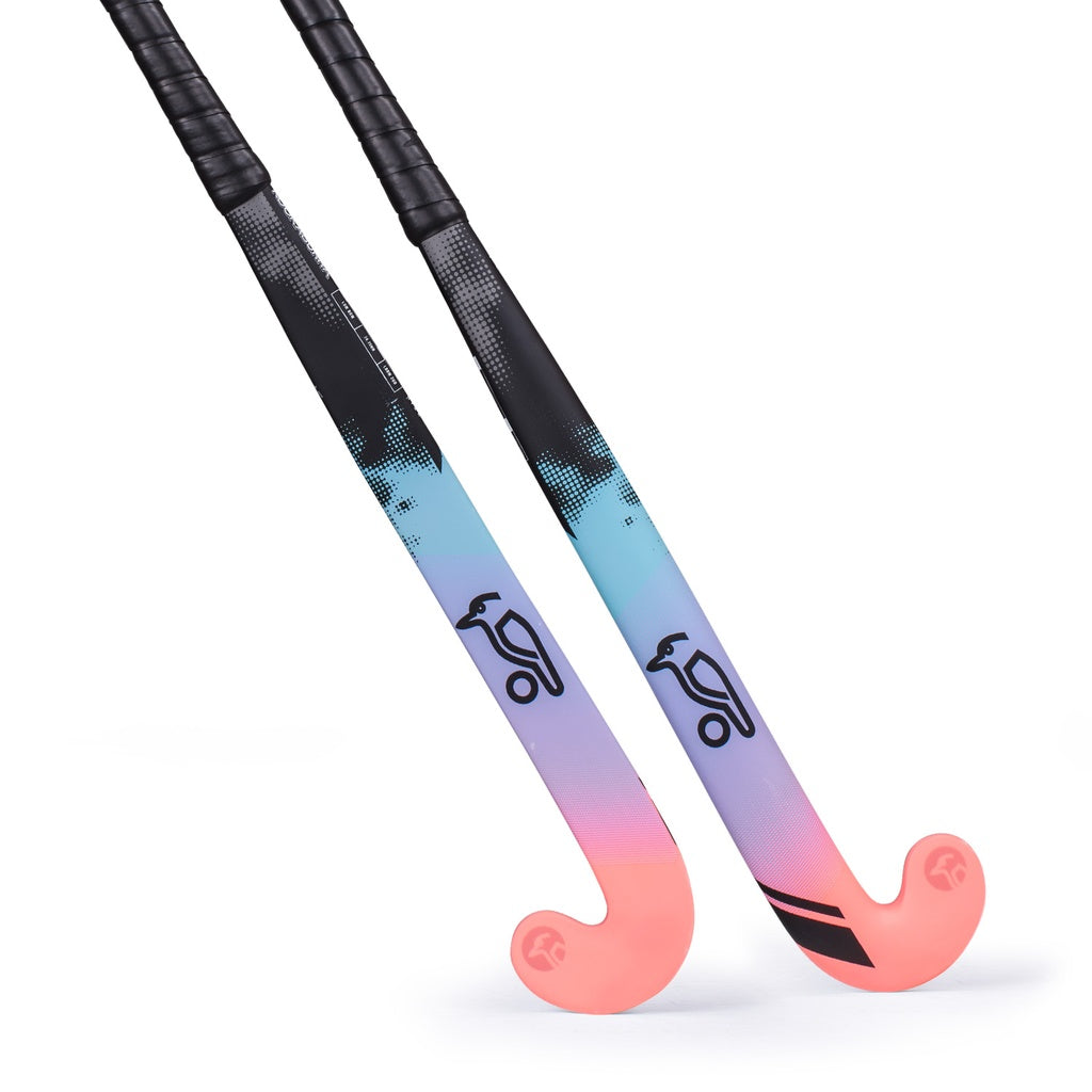 Kookaburra Risk L-Bow Hockey Stick - Black/Multi