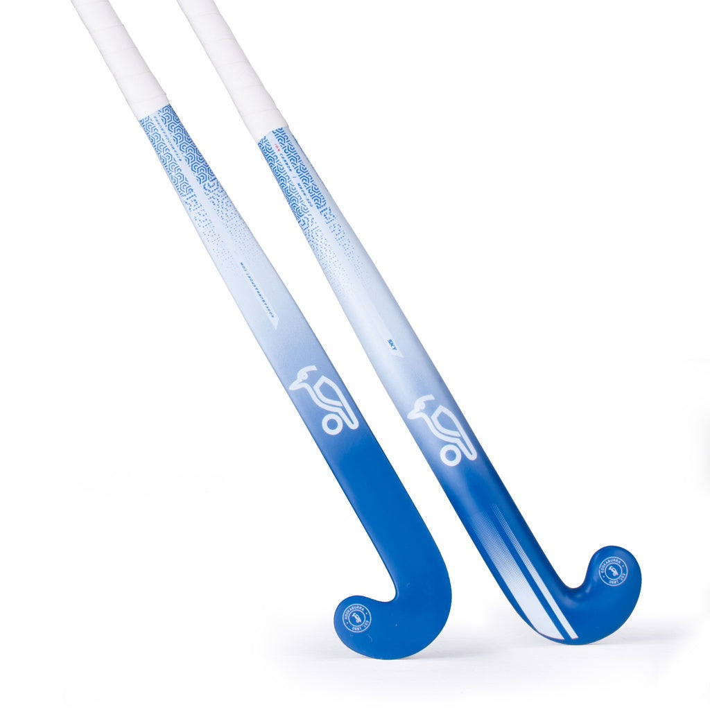 Kookaburra Sky M-Bow Hockey Stick - White/Blue