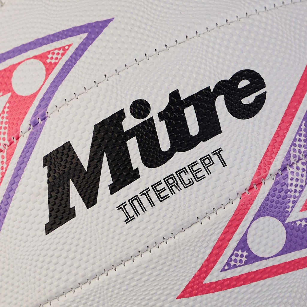 Mitre Intercept Netball - White/Purple/Pink