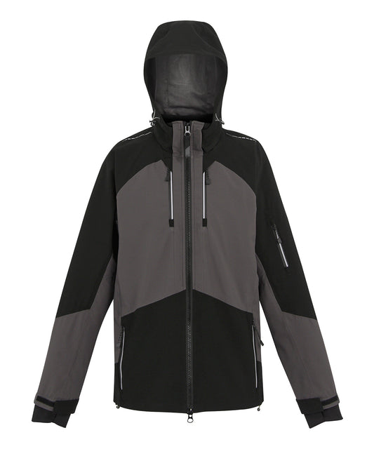 Regatta Professional RG633 4-Tex stretch waterproof shell jacket - Slate Grey/Black
