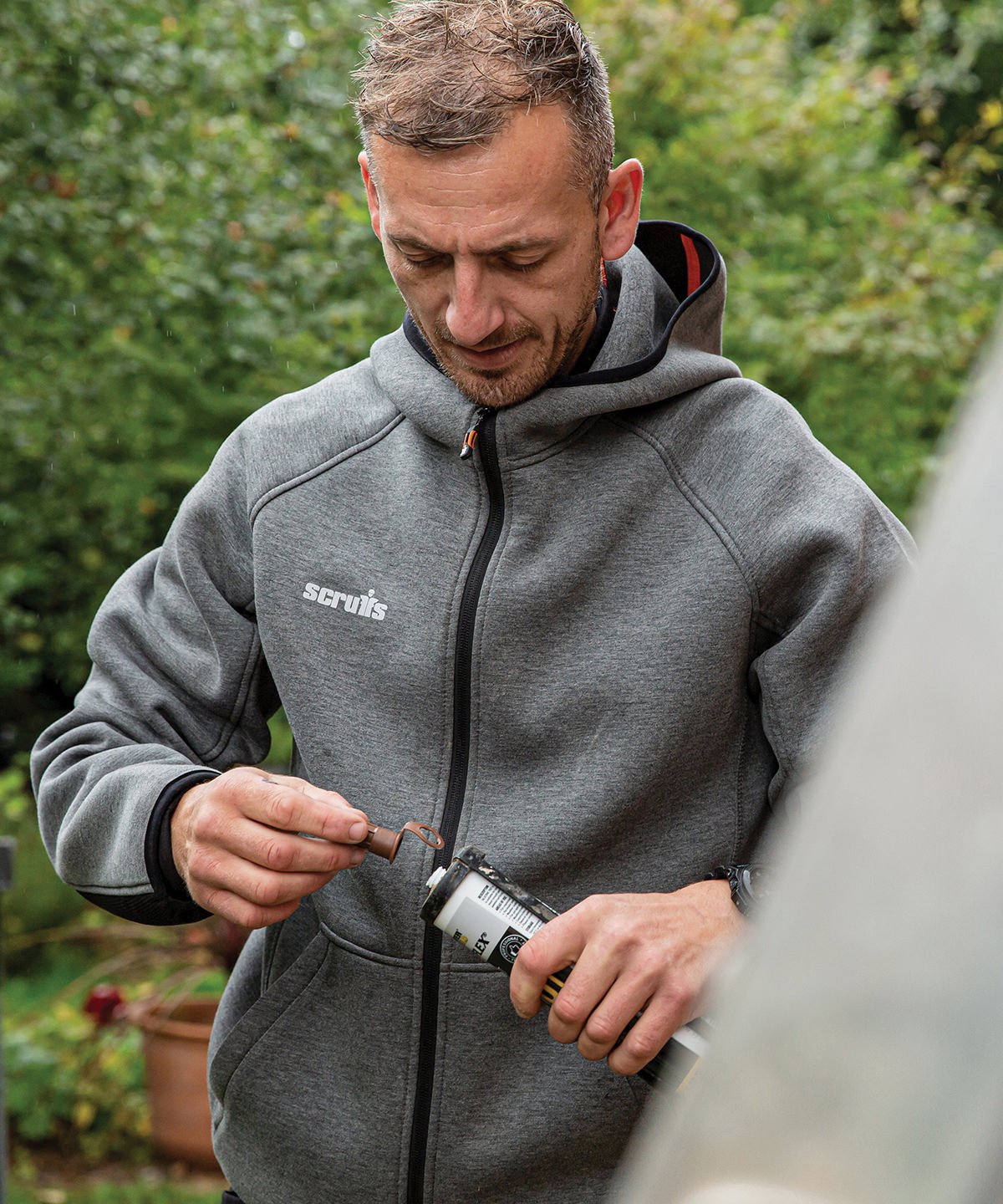 Scruffs SH021 Trade air-layer hoodie - Charcoal