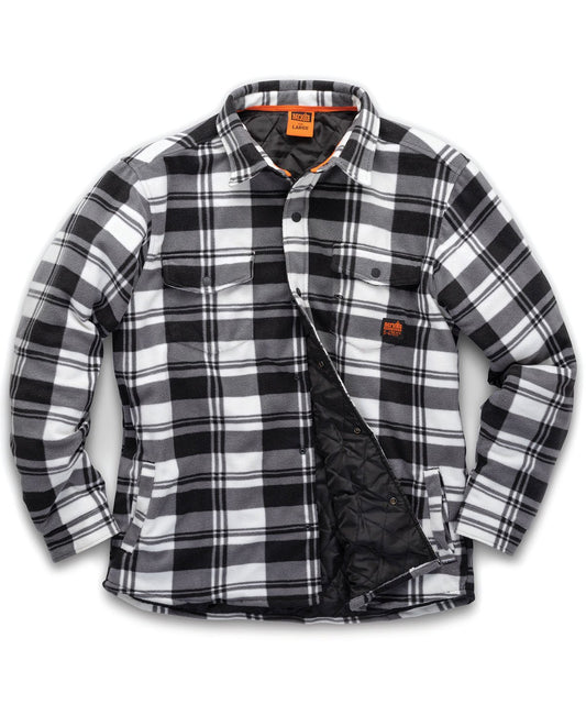 Scruffs SH053 Worker padded checked shirt - Black/White